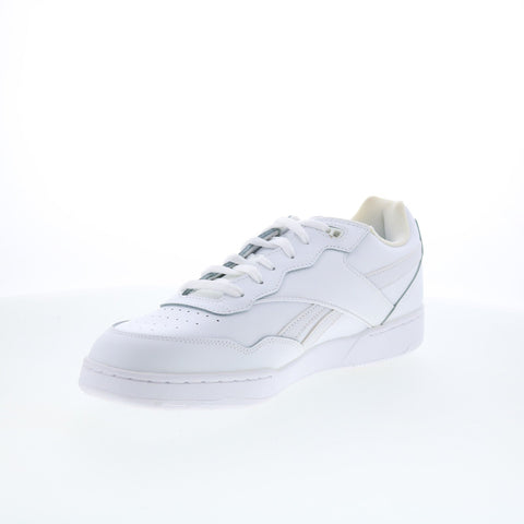 Reebok BB 4000 II Mens White Leather Lace Up Lifestyle Sneakers Shoes