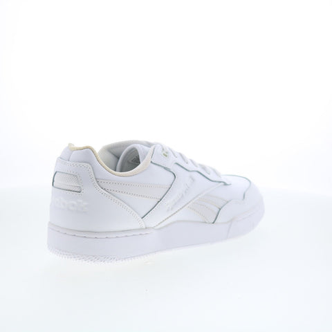 Reebok BB 4000 II Mens White Leather Lace Up Lifestyle Sneakers Shoes