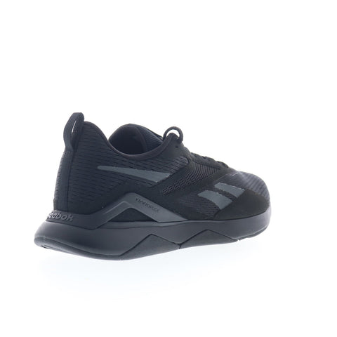 Reebok Nanoflex TR 2 Mens Black Mesh Lace Up Athletic Cross Training Shoes