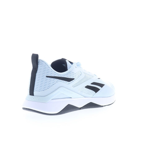 Reebok Nanoflex TR 2 Womens Blue Mesh Lace Up Athletic Cross Training Shoes