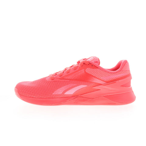 Reebok Nano X3 Mens Red Mesh Lace Up Athletic Cross Training Shoes