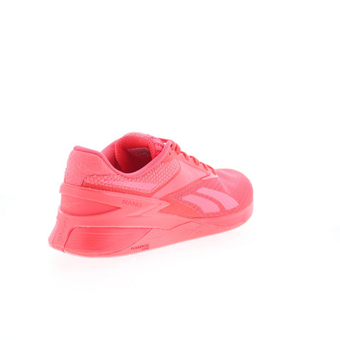 Reebok Nano X3 Mens Red Mesh Lace Up Athletic Cross Training Shoes