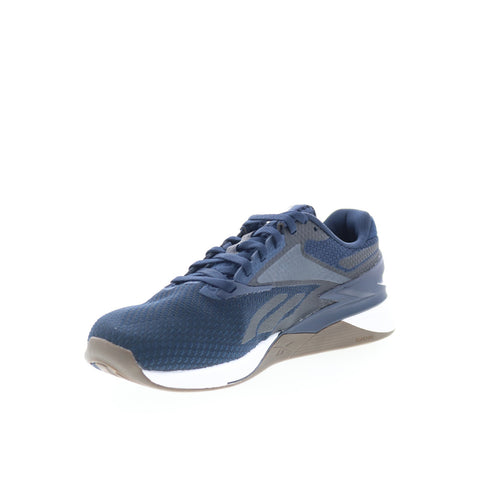 Reebok Nano X3 Mens Blue Canvas Lace Up Athletic Cross Training Shoes 
