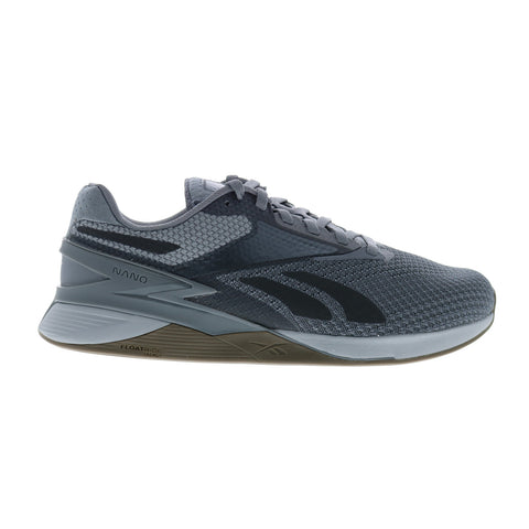 Reebok Nano X3 Mens Gray Synthetic Lace Up Athletic Cross Training Shoes