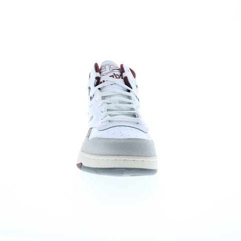 Reebok BB 4000 II Mid Mens White Leather Lace Up Lifestyle Sneakers Shoes