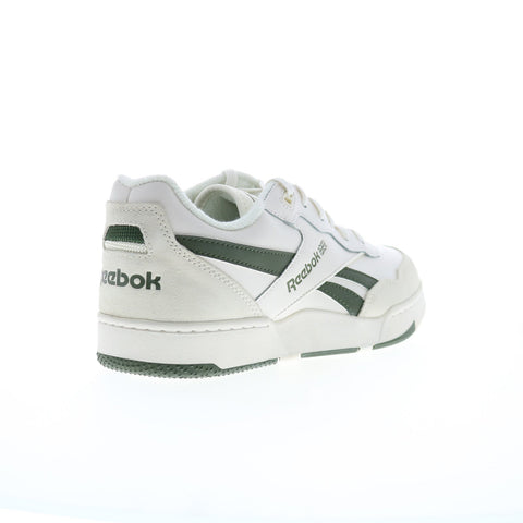 Reebok BB 4000 II Mens White Leather Lace Up Lifestyle Sneakers Shoes