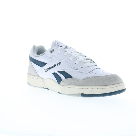 Reebok BB 4000 II Mens White Leather Lace Up Lifestyle Sneakers Shoes