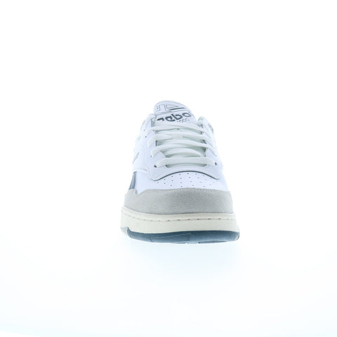 Reebok BB 4000 II Mens White Leather Lace Up Lifestyle Sneakers Shoes