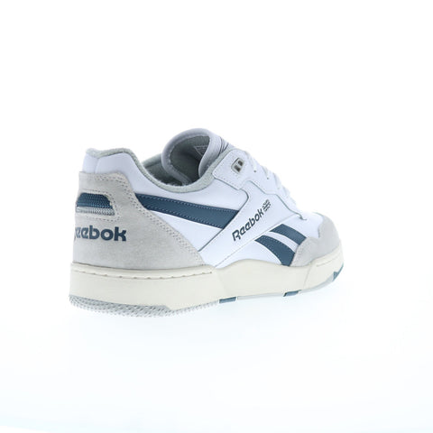 Reebok BB 4000 II Mens White Leather Lace Up Lifestyle Sneakers Shoes