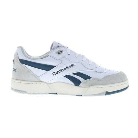 Reebok BB 4000 II Mens White Leather Lace Up Lifestyle Sneakers Shoes