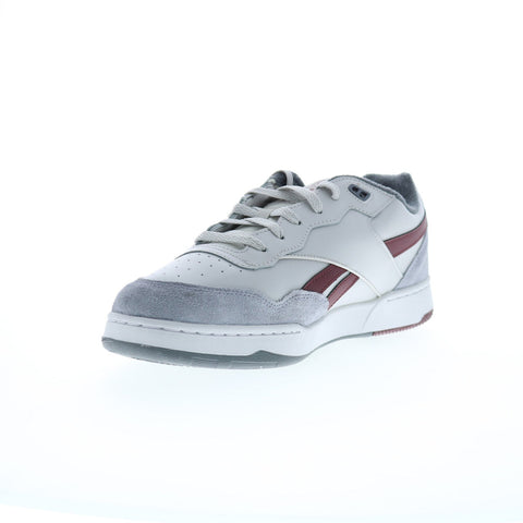 Reebok BB 4000 II Mens Gray Leather Lace Up Lifestyle Sneakers Shoes