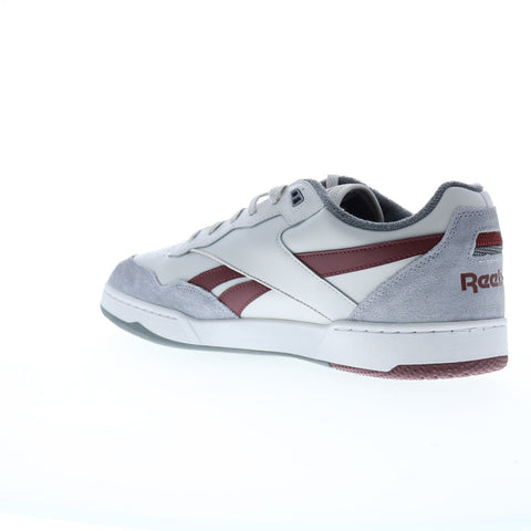 Reebok BB 4000 II Mens Gray Leather Lace Up Lifestyle Sneakers Shoes
