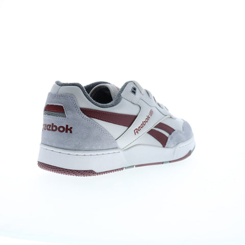 Reebok BB 4000 II Mens Gray Leather Lace Up Lifestyle Sneakers Shoes