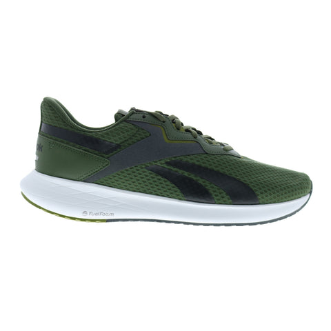 Reebok Energen Plus 2 Mens Green Canvas Lace Up Athletic Running Shoes