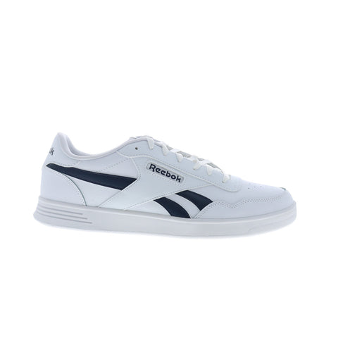 Reebok Court Advance Mens White Leather Lace Up Lifestyle Sneakers Shoes