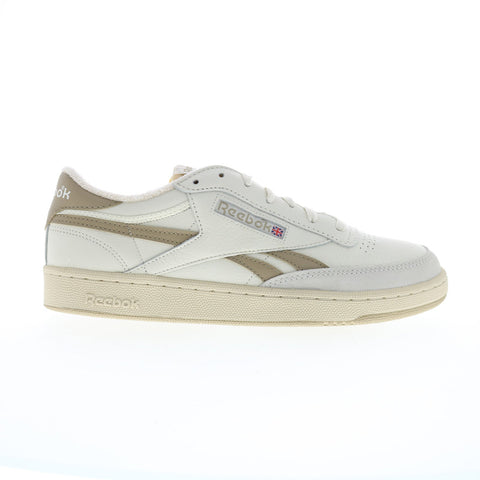 Reebok Club C Revenge Vintage Mens Beige Leather Lifestyle Sneakers Shoes