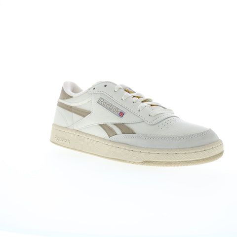 Reebok Club C Revenge Vintage Mens Beige Leather Lifestyle Sneakers Shoes