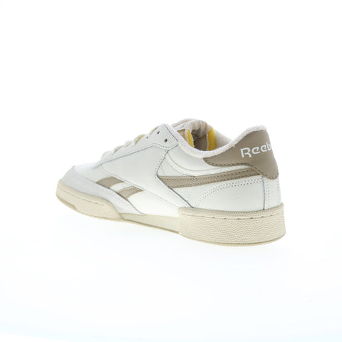 Reebok Club C Revenge Vintage Mens Beige Leather Lifestyle Sneakers Shoes