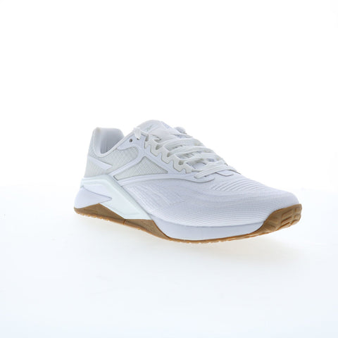 Reebok Nano X2 Womens White Canvas Lace Up Lifestyle Sneakers Shoes