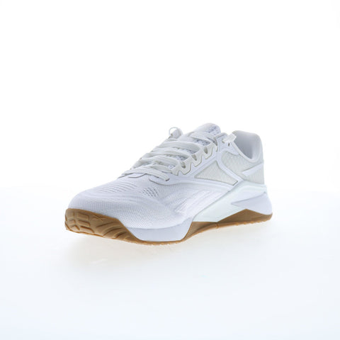 Reebok Nano X2 Womens White Canvas Lace Up Lifestyle Sneakers Shoes