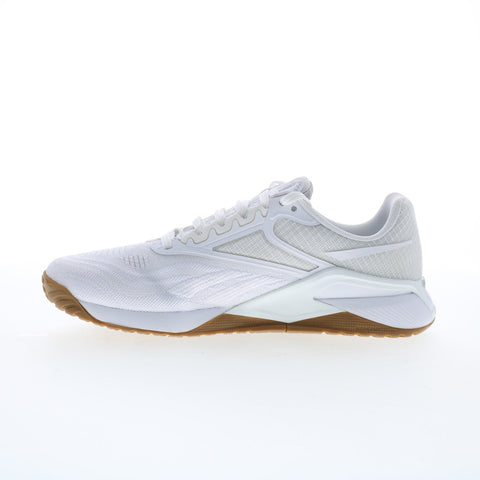 Reebok Nano X2 Womens White Canvas Lace Up Lifestyle Sneakers Shoes