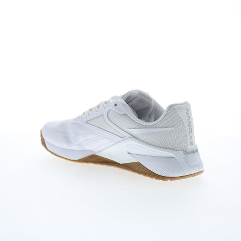 Reebok Nano X2 Womens White Canvas Lace Up Lifestyle Sneakers Shoes