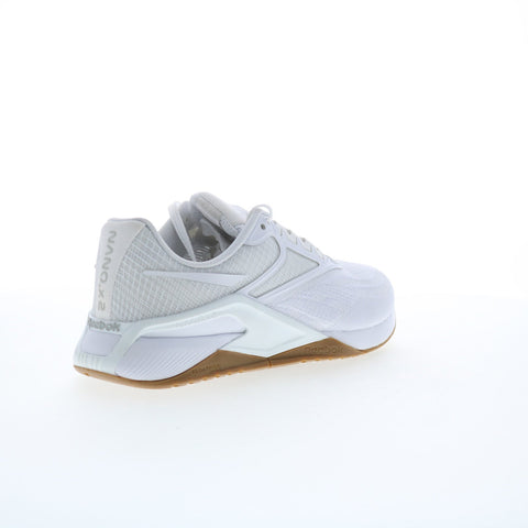 Reebok Nano X2 Womens White Canvas Lace Up Lifestyle Sneakers Shoes