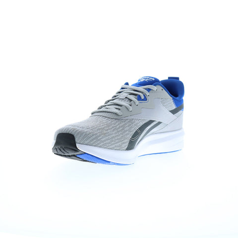 Reebok Runner 4 4E Mens Gray Canvas Extra Wide 4E Athletic Running Shoes