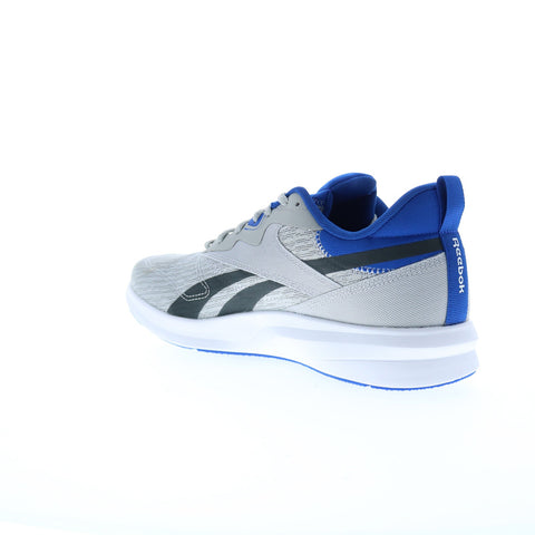 Reebok Runner 4 4E Mens Gray Canvas Extra Wide 4E Athletic Running Shoes