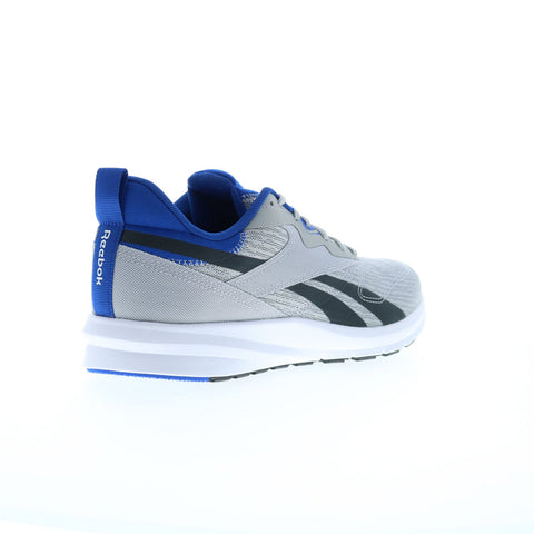 Reebok Runner 4 4E Mens Gray Canvas Extra Wide 4E Athletic Running Shoes
