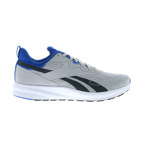 Reebok Runner 4 4E Mens Gray Canvas Extra Wide 4E Athletic Running Shoes