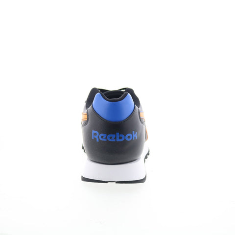 Reebok Glide Mens Black Leather Lace Up Lifestyle Sneakers Shoes