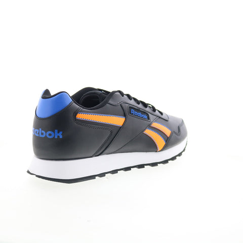 Reebok Glide Mens Black Leather Lace Up Lifestyle Sneakers Shoes