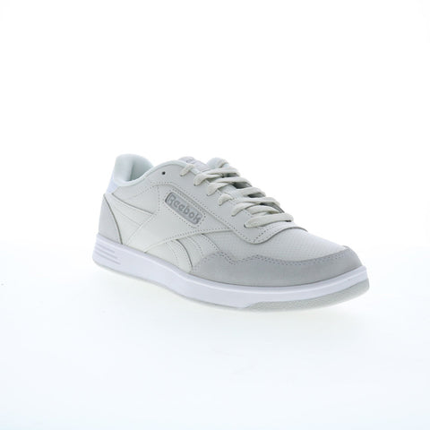 Reebok Court Advance Mens Gray Leather Lace Up Lifestyle Sneakers Shoes