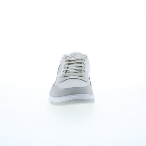 Reebok Court Advance Mens Gray Leather Lace Up Lifestyle Sneakers Shoes