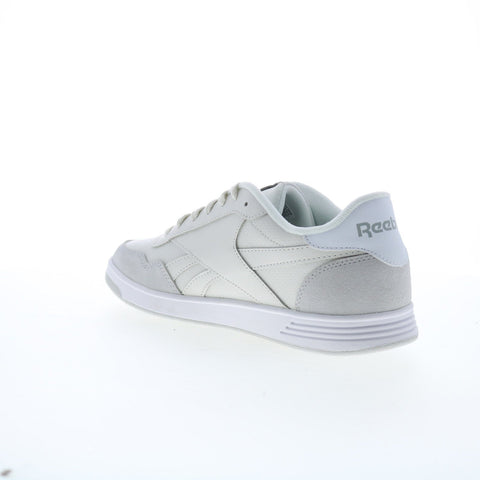 Reebok Court Advance Mens Gray Leather Lace Up Lifestyle Sneakers Shoes