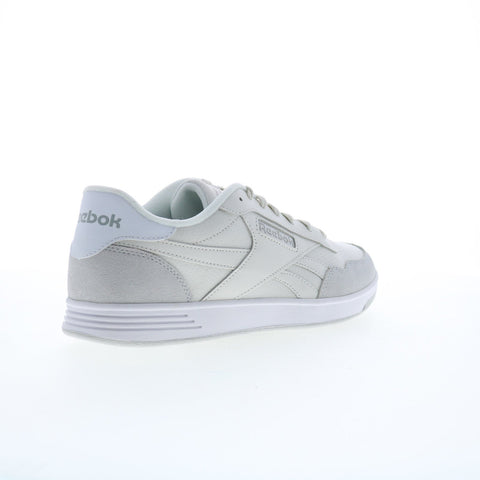 Reebok Court Advance Mens Gray Leather Lace Up Lifestyle Sneakers Shoes