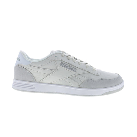 Reebok Court Advance Mens Gray Leather Lace Up Lifestyle Sneakers Shoes