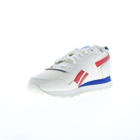 Reebok Glide Mens Beige Leather Lace Up Lifestyle Sneakers Shoes