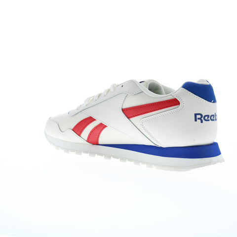 Reebok Glide Mens Beige Leather Lace Up Lifestyle Sneakers Shoes