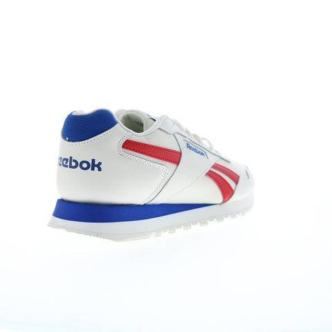 Reebok Glide Mens Beige Leather Lace Up Lifestyle Sneakers Shoes