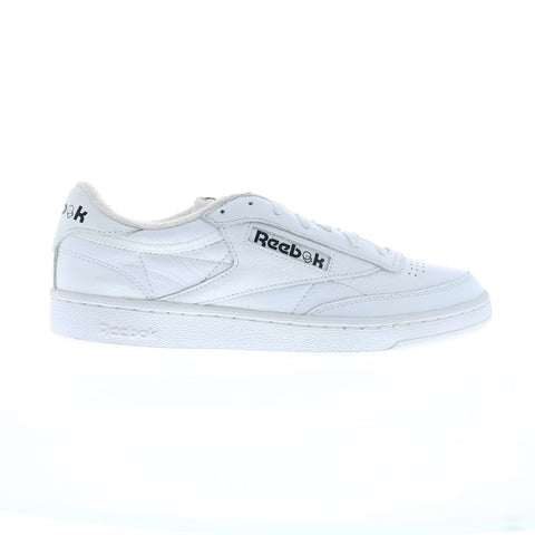 Reebok Club C 85 Mens White Leather Lace Up Lifestyle Sneakers Shoes