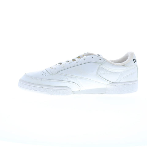 Reebok Club C 85 Mens White Leather Lace Up Lifestyle Sneakers Shoes