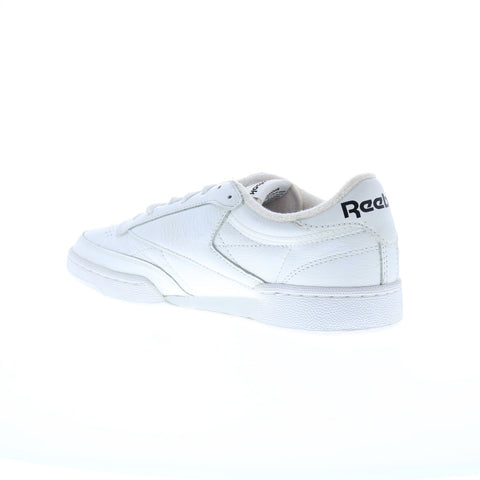 Reebok Club C 85 Mens White Leather Lace Up Lifestyle Sneakers Shoes