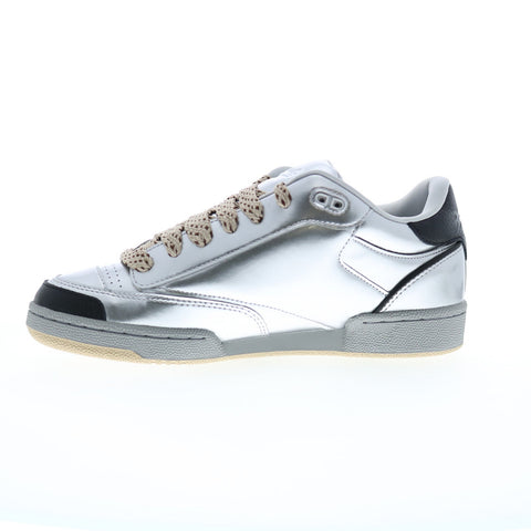 Reebok Club C Bulc Dime Mens Silver Synthetic Lace Up Lifestyle Sneakers Shoes