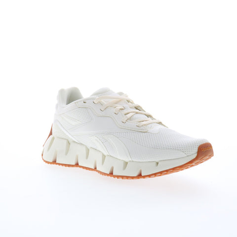Reebok Zig Dynamica 4 Womens White Mesh Lace Up Lifestyle Sneakers Shoes
