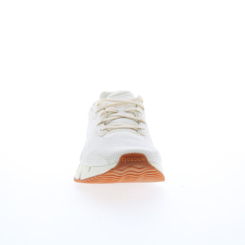 Reebok Zig Dynamica 4 Womens White Mesh Lace Up Lifestyle Sneakers Shoes