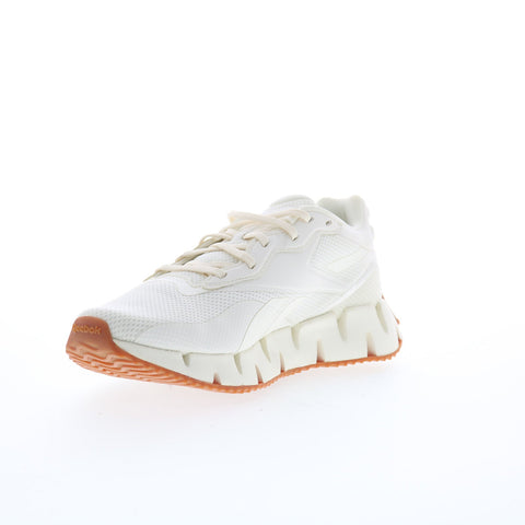 Reebok Zig Dynamica 4 Womens White Mesh Lace Up Lifestyle Sneakers Shoes