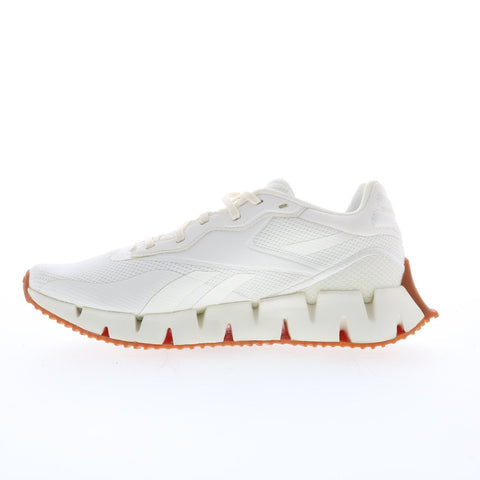 Reebok Zig Dynamica 4 Womens White Mesh Lace Up Lifestyle Sneakers Shoes