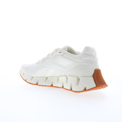 Reebok Zig Dynamica 4 Womens White Mesh Lace Up Lifestyle Sneakers Shoes